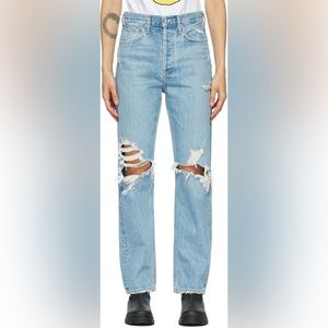 Agolde Blue '90s Mid-Rise Loose-Fit Jeans
